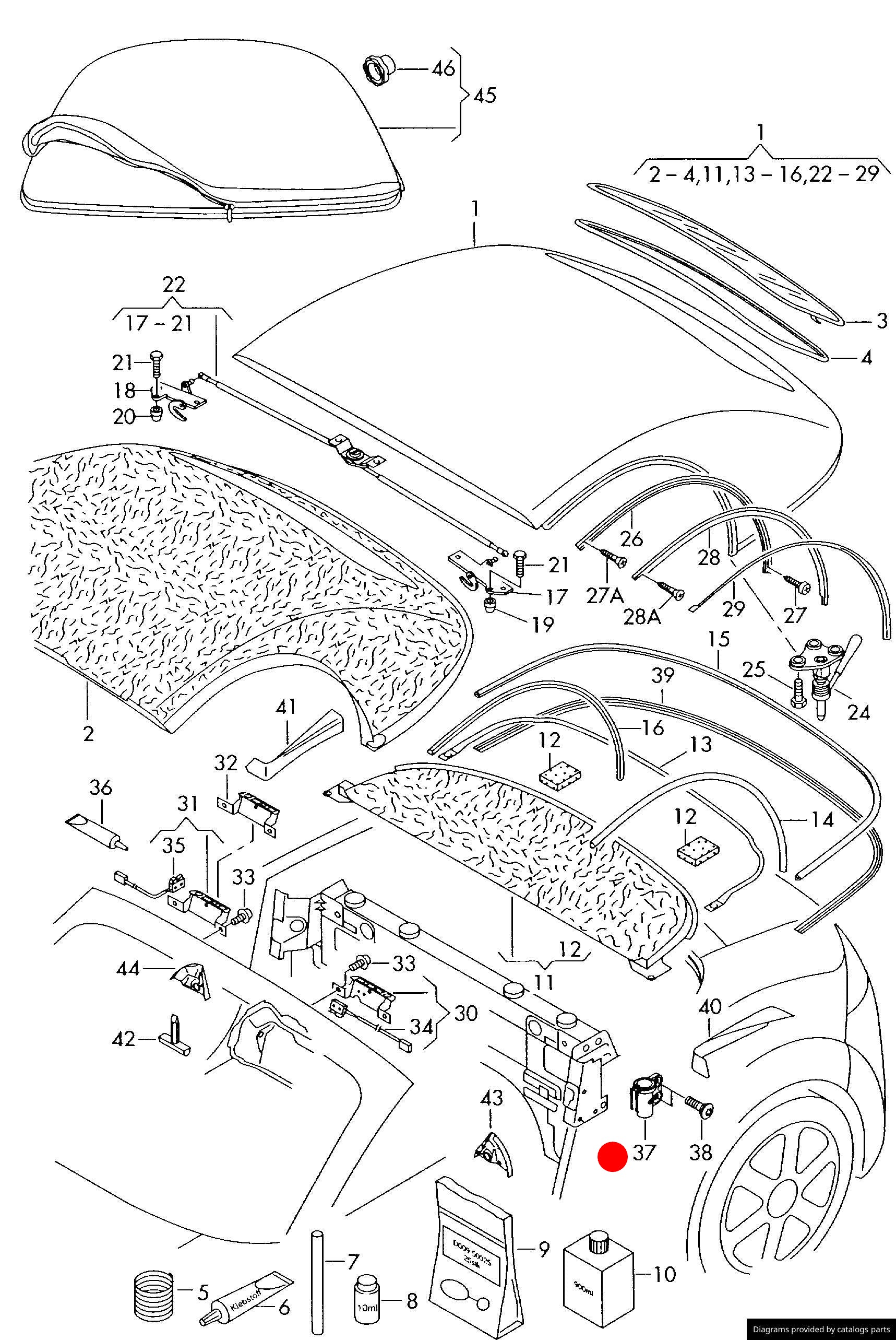 Bloc de montare OEM Audi TT/TTS Coupe/Roadster 8N (1999-2002)
