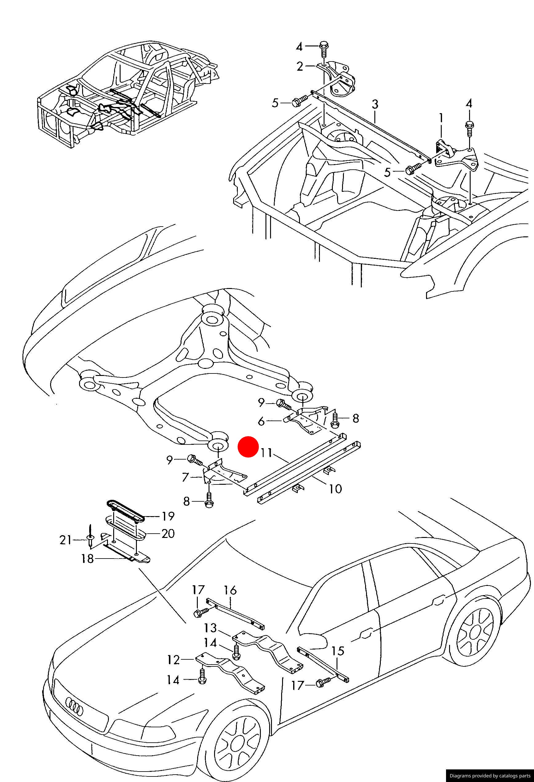 Bielă de legătură OEM Audi A8/S8 Quattro 4D (1999-2003)
