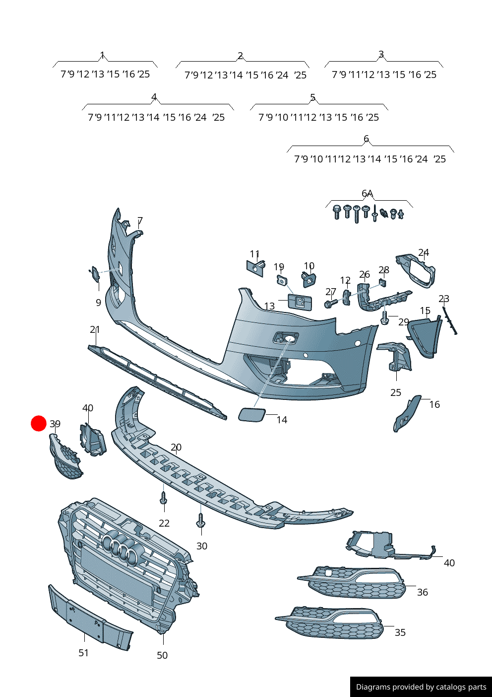 Grila ghidare aer dreapta negru satinat right OEM bară Audi A3 8V (2013-2016)