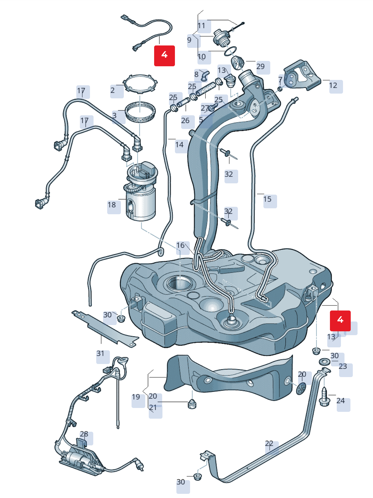 Cablu de masă OEM Audi TT/TTS/TTRS 8J (2007-2014)