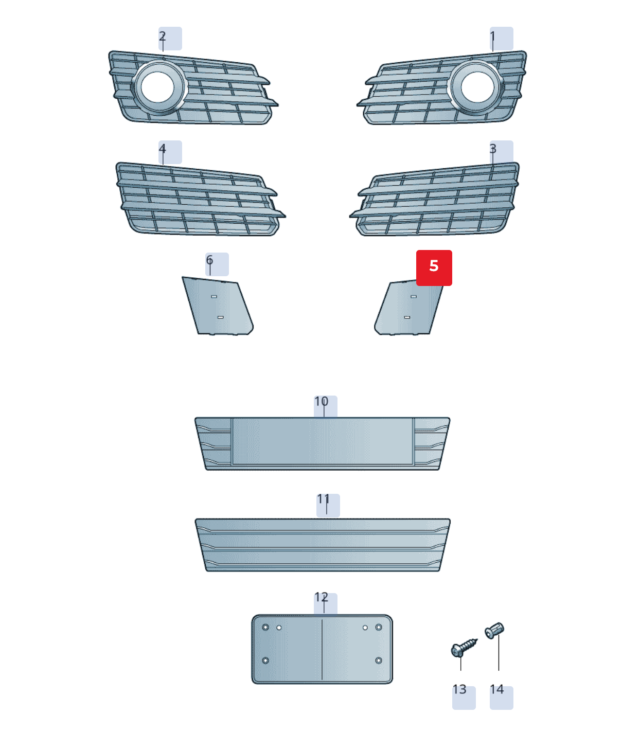 Capac bara OEM Audi A7 Sportback 4G negru mat (2011-2014)