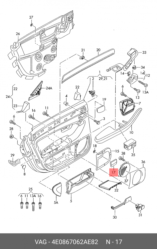 Capac Difuzor Audi A8 / S8 2004-09