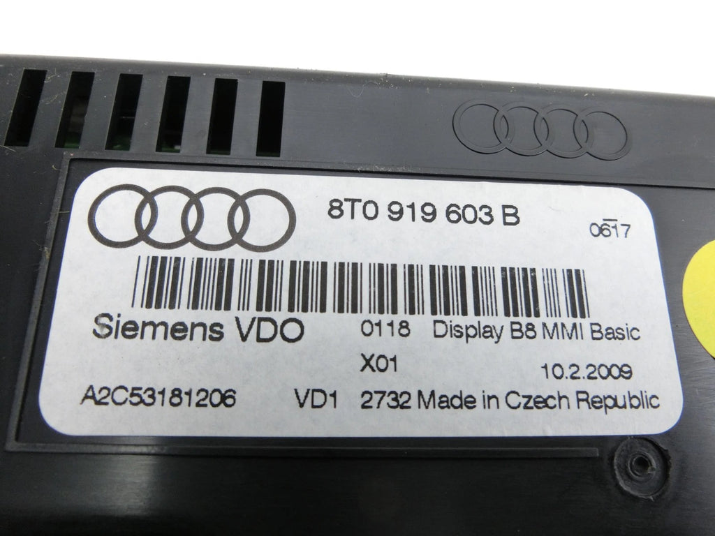 Screen Display Monitor pentru Audi A4 8K B8 (2008–2011) – 8T0919603B / A2C53181206