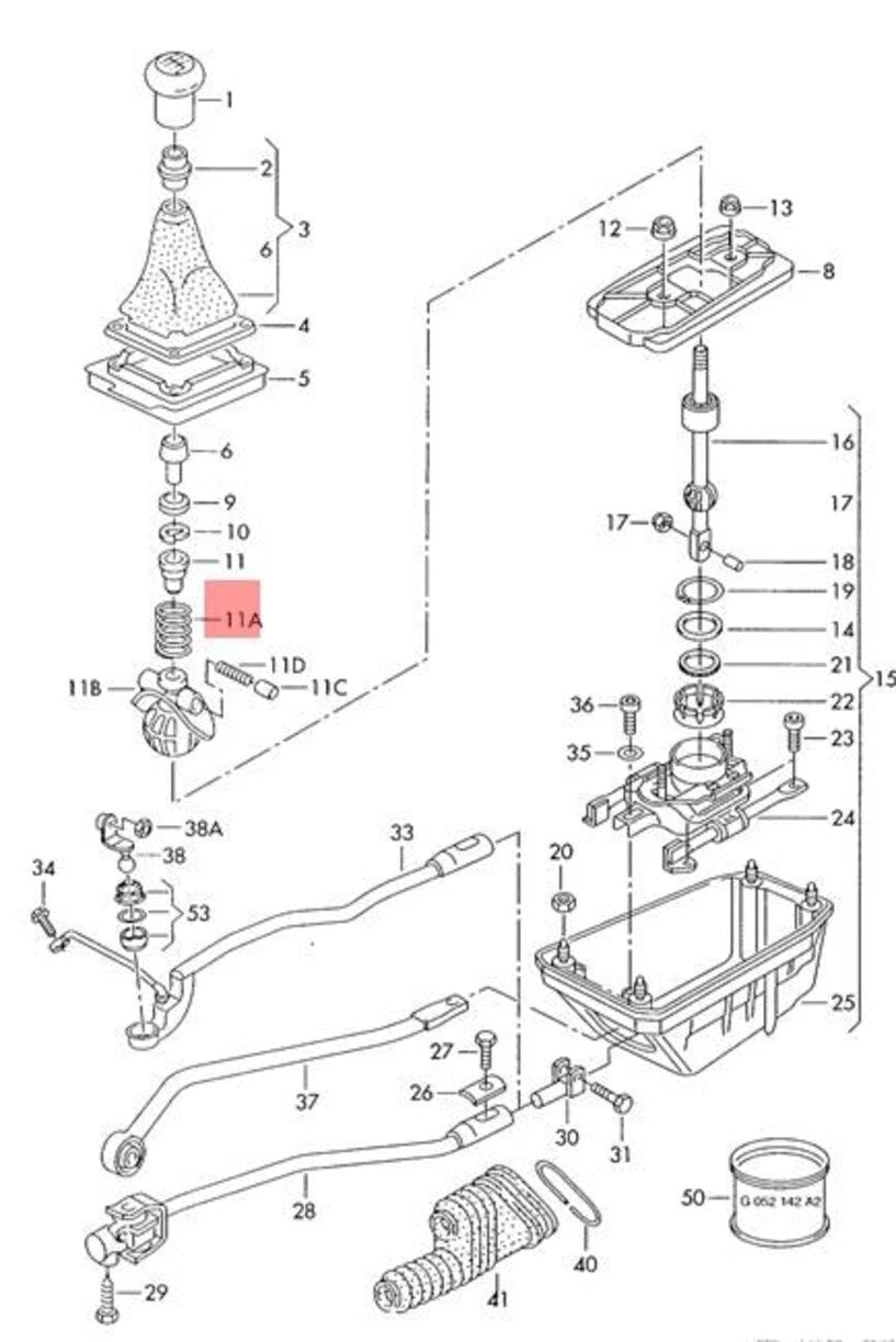 Arc schimbător viteze Audi/VW (1989-2005)